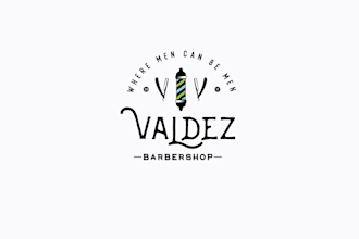 design creative and unique barbershop logo for your brand