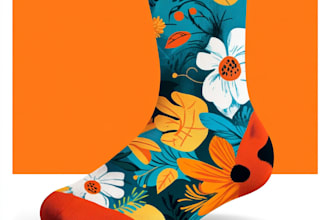 draw sublimation all type of unique socks design and pattern