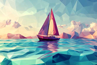 create a low poly illustrations portraits form photos