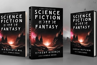 design fiction, sci fi, horror, fantasy book cover, kindle ebook cover