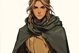 draw 2d game character for dnd art