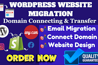 connect domain or domain transfer migrate wordpress website to shopify website