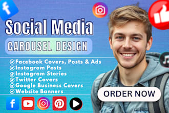 design unique social media carousel posts for your instagram post, linkedin