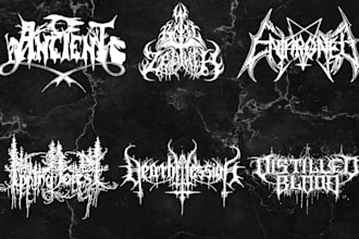 make black, slam, or death metal logo for your band