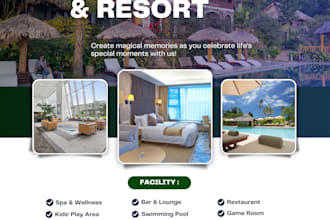 design eye catching hotel banners for websites social media
