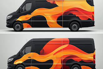 create professional racing car wrap design