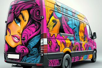 design a car wrap for racing and drift livery