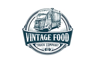create a unique hand drawn vintage retro logo