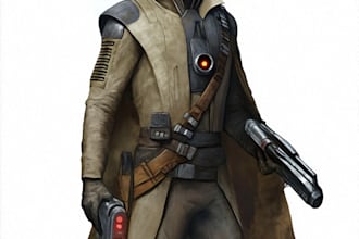 draw sci fi star wars character for you