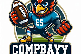 do make football sport mascot logo design with unlimited review