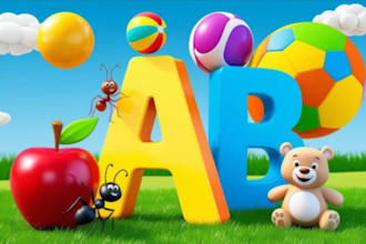create fun and kids educational videos, kids learning videos