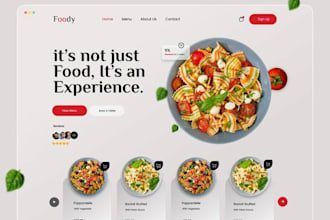 figma design for cooking app ui,ux design  development food blog website design