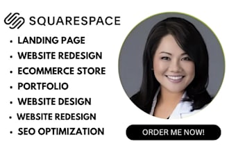 design custom squarespace one page website squarespace landing page redesign