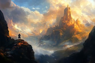 make epic dnd character art custom fantasy illustrations