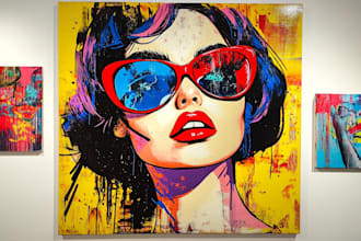 design printable wall art in graffiti pop and street style