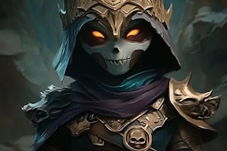 draw a awesome dnd character art and game character art