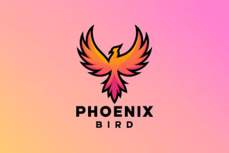 do make phoenix bird mascot logo creative with express delivery