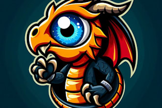 do make dragons eye mascot logo with unlimited review