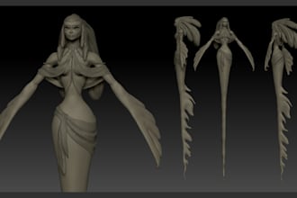 make a 3d character model