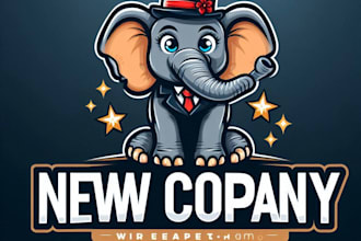 do make elephants mascot logo design with unlimited review