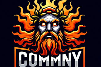 do wonderful zeus face art abstract mascot logo design with 1 day delivery