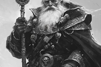 make warhammer illustration based on your description
