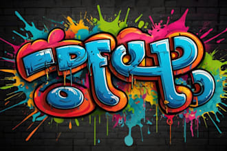 design custom cool graffiti pop art font logo