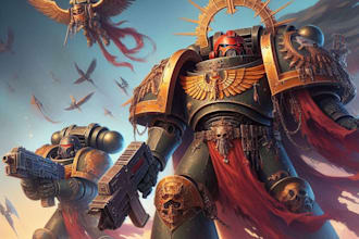 make your favorite warhammer 40k character art illustration