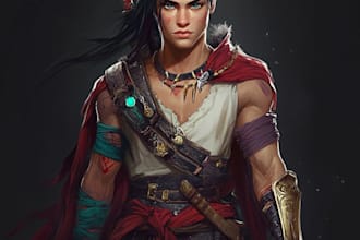 make gaming style game character art