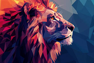 make a awesome low poly vector illustration