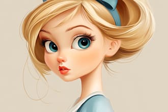 draw your portrait in disney cartoon style