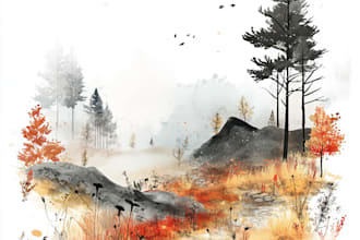 draw watercolor drawings of landscape designs