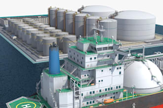do 3d industrial factory, commercial warehouse design