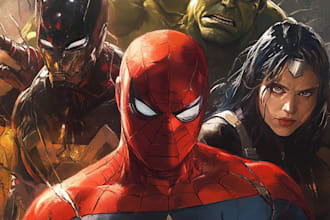 draw comic book art and comic book illustration