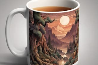 make amazing typography and custom coffee mug design