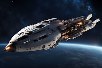 cerate concept art spaceship or vehicle design