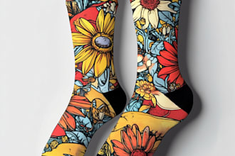 draw modern and unique custom socks