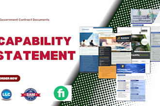 write and design government capability statement, business capability statement