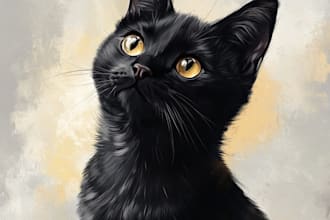 hand paint a portrait of your pet