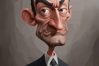 draw a funny caricature