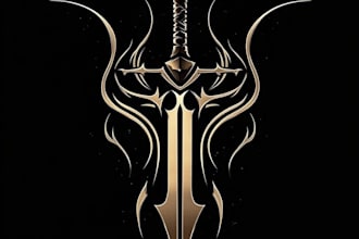 design medieval fantasy game, rpg, mmo game logo