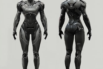 create a sci fi art and sci fi character in unique style