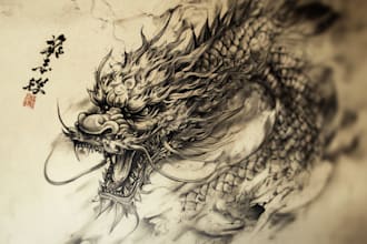 create japanese or oriental tattoo design for you