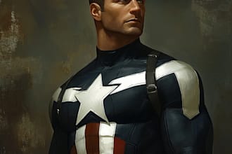 make a comic book superhero illustration marvel comic