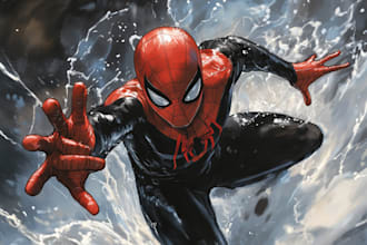 draw a comic book superhero illustration marvel comic