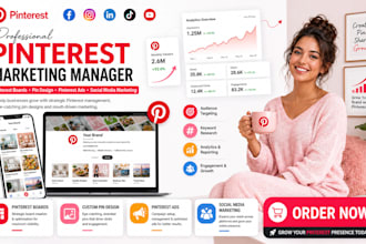 create pinterest boards ads management pin design social media marketing manager