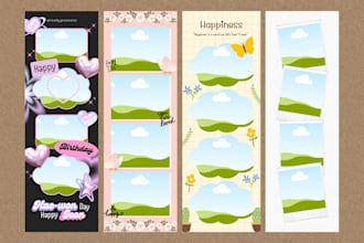 design a creative and customizable photo booth template for any event