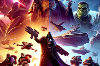 create an you as favorite space marine 40k warhammer art