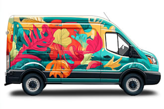 do van wrap design, car wrap design, truck wrap design
