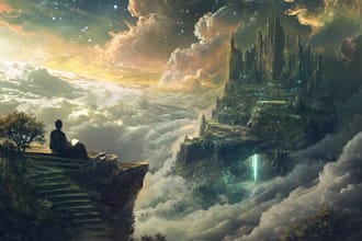 design epic fantasy ebook cover and book cover